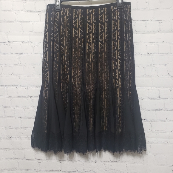 Ann Taylor Dresses & Skirts - Ann Taylor Loft NWT Sz 6 Black Lace Flare Skirt